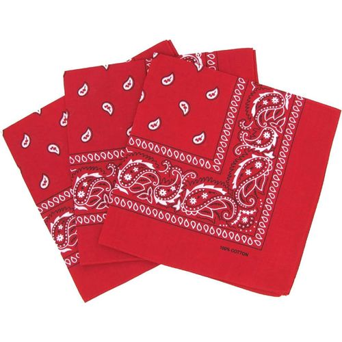 Ershi-Lot De 3 Foulards Bandanas En Coton 55 X 55 Cm Pour Cou Ou Tête Multiples Unisexe[314]