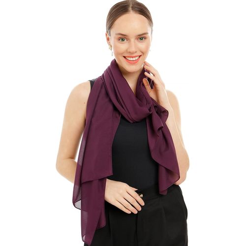 Ershi-Écharpe Heidi En Mousseline De Soie Pour Femme - Douce Et Légère Comme Une Plume - Écharpe Élégante Pour Femme - Tissu Polye[1