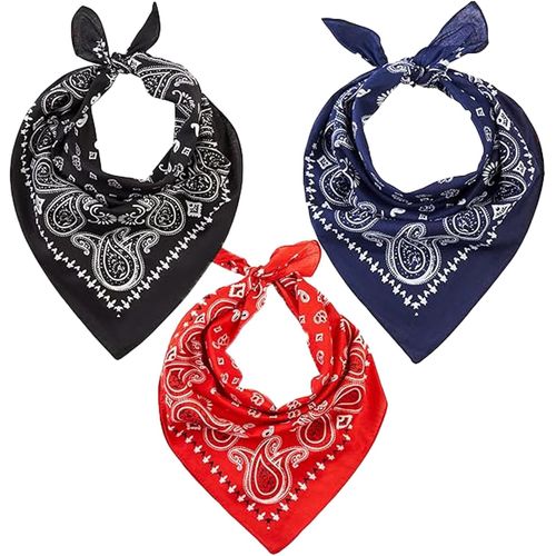 Ershi-Classique Bandanas Foulard Avec Motif Cachemire Fichu Bandanas, Bandanas Fichu Foulard Carré, Rétro Style Multicolore Multif[3