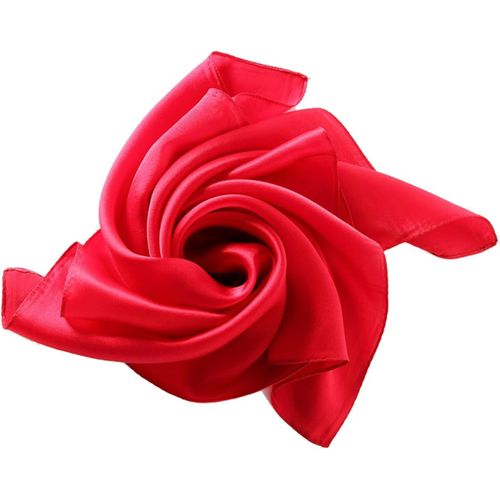 Ershi-Foulard Carré Soie Couleur Uni 53x53cm[1728]