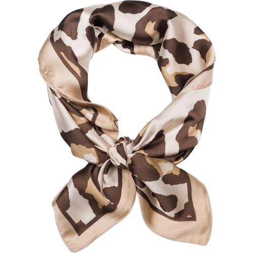 Ershi-Foulard Femme Avec Motif Léopard Et Bordure Colorée, Foulard, Foulard Carré, Bandana 01016231[1211]