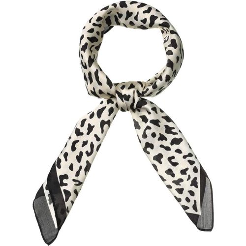 Ershi-Écharpe Carrée Soie Imprimé Léopard, 70cm, Foulard Foulard Bandana[1207]