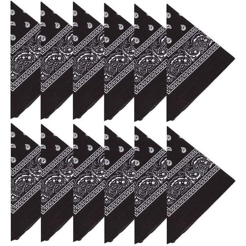 Ershi-Coton, 1er 6 Ou 12 Pack Bandanas Avec Motif Paisley Original | Couleur Au Choix[14]