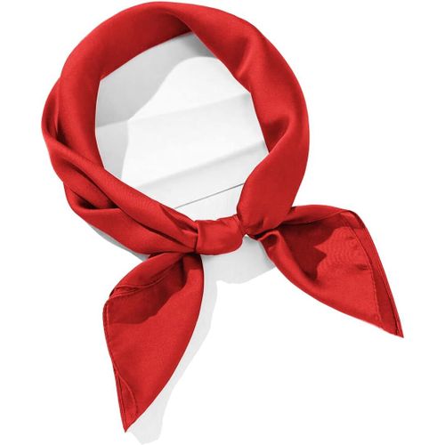 Ershi-® - Foulard Elégant Effet Satin De Soie Foulard Carré - Femme[950]