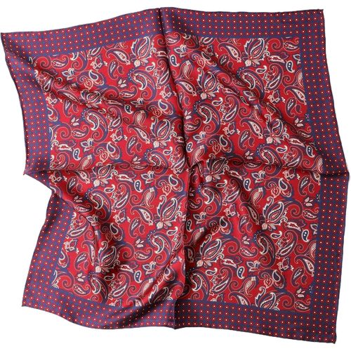 Ershi-Écharpe Foulard En Soie Roulée À La Main Femme Homme Unisexe Pure Soie Bandana Été[1520]