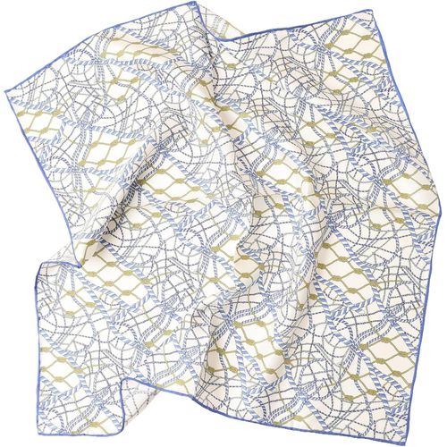 Ershi-Écharpe Foulard En Soie Roulée À La Main Femme Homme Unisexe Pure Soie Bandana Été[1524]