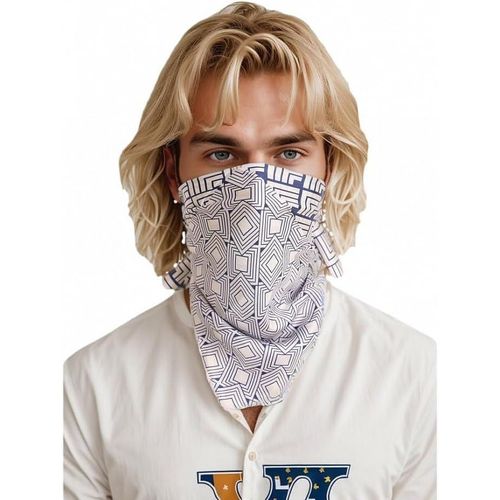 Ershi-Écharpe Foulard En Soie Roulée À La Main Femme Homme Unisexe Pure Soie Bandana Été[1522]