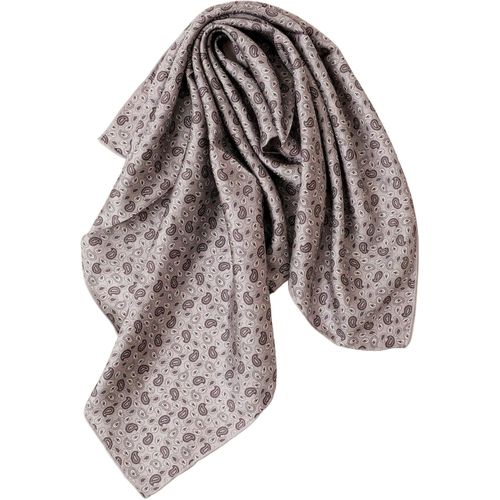 Ershi-Écharpe Foulard En Soie Roulée À La Main Femme Homme Unisexe Pure Soie Bandana Été[1534]