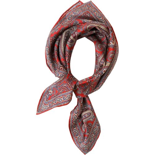 Ershi-Écharpe Foulard En Soie Roulée À La Main Femme Homme Unisexe Pure Soie Bandana Été[1532]