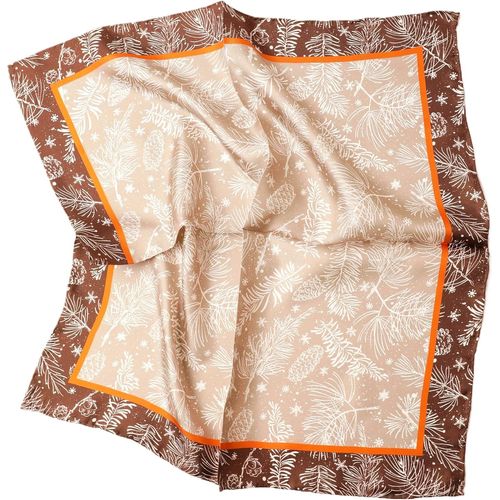 Ershi-Écharpe Foulard En Soie Roulée À La Main Femme Homme Unisexe Pure Soie Bandana Été[1526]