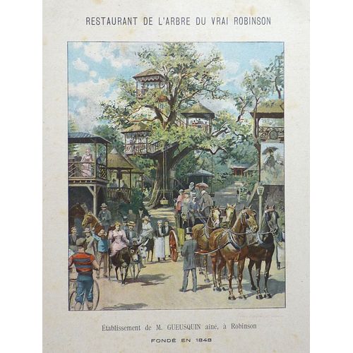 Restaurant De L'Arbre Du Vrai Robinson - Gravure