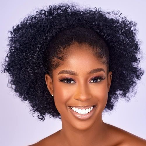 Ershi-Extensions De Cheveux Afro Bouclées Et Bouclées - Pour Femme Noire - Synthétique - Courte - Afro Kinkys Curly - Extensions D[9 