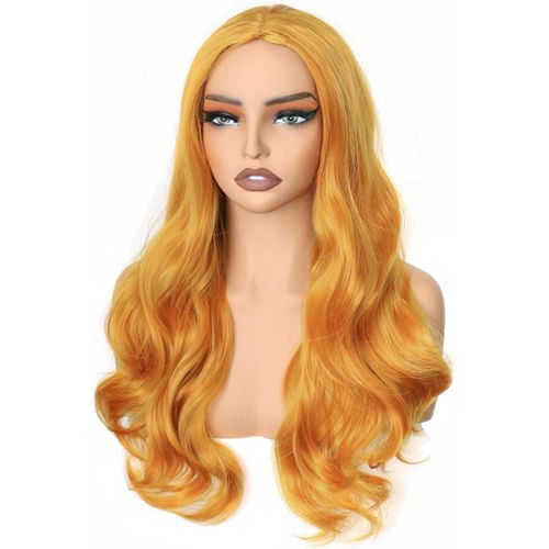 Ershi-Colorfulpanda Perruque Longue Ondulée Pour Femme, Cheveux Synthétiques Naturels Bouclés, Costume Charmant, Pour Femme Et Fil[1