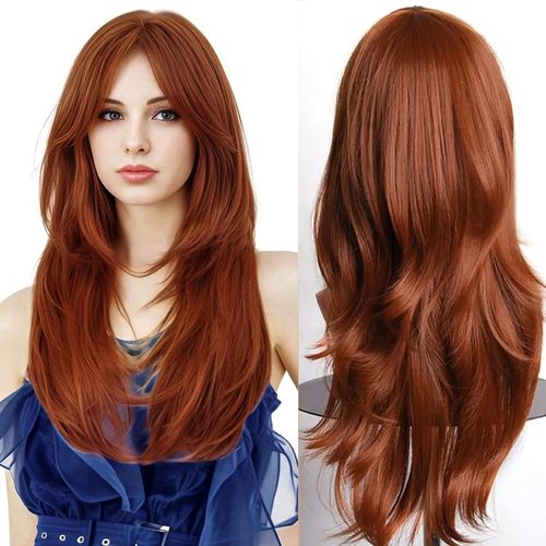 Ershi-Colorful Panda 28 Pouces 70 Cm Marron Longs Bouclées Ondulées Cosplay Perruques Pour Femmes Et Filles, Perruque De Cheveux S[3