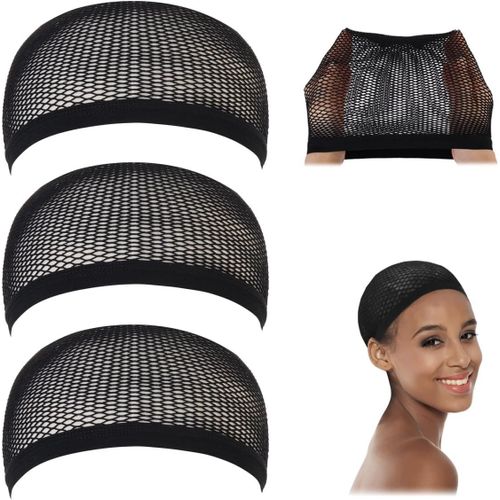 Ershi-Filet À Perruque, Bonnet De Perruque Pour Femmes, Filet À Cheveux Pour Perruque, Noir 3 Pièces[615]