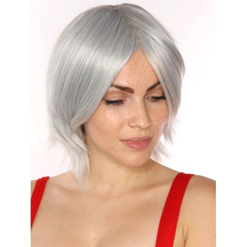 Ershi-Argent Gris Longueur Moyenne Zero Kiryu Seitenshi Cosplay Perruque Pour Femme Et Hommes Avec Frange C484[1217]