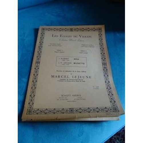 Partition: Les Écoles Du Violon Aubert (Aria), Leclair (Musette)