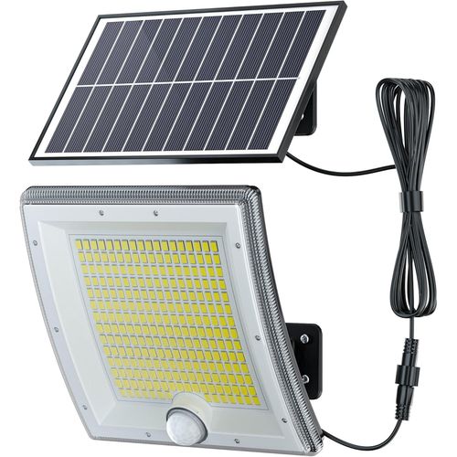 Solar Lights Outdoor Waterproof, Motion Sensor Security Light With 16.4ft Cord, Dusk To Dawn Solar Powered Flood Lights For Patio, Yard, Garage, 1-Pack