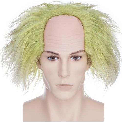 Meimieshop-Perruque Synthétique Courte Pour Homme-Cospaly Beetlejuice-Vert-Pour Costume D'halloween-Unisexe