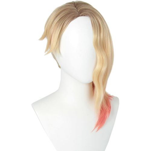 Meimieshop-Perruque Courte Blonde Pour Femme Accessoire De Déguisement Pour Halloween 