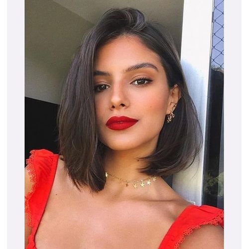 Meimieshop-071 Perruque Courte Noire Naturelle Pour Femme,Afro Avec Dentelle Frontale,Cheveux Synthétiques Courts,Partie Centrale Sans Colle,40,6cm