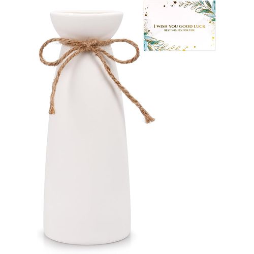 meimieshop-Vase En Céramique,Vase À Fleurs Blanc,Décoration Vase De TableModerne,Vase Céramique Blanche Pour Pampa,Fleurs,Fleurs Séchées,Vase Pour Décoration De Salon,Table,Chambre À Coucher