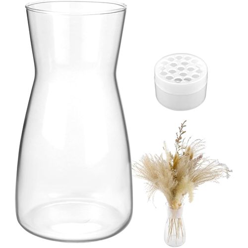 meimieshop-Vase Décoratif En Verre Transparent Pour Rose,Tulipe,Herbe De La Pampa,Fleurs Séchées-DécorationMariage,Salon,Chambre À Coucher