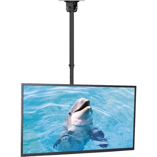 meimieshop-Support Tv Plafond Pour Téléviseurs Lcd Led Plats/Incurvé De 26 À 65 Pouces,Vesa Jusqu'À 400×400Mm Charge 45 Kg,Inclinaison À 15° Et Rotation À 360°,SupportMural Tv-Mc4602