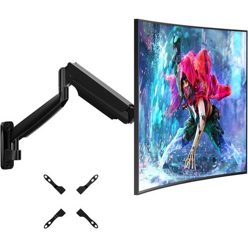 meimieshop-SupportMural PourMoniteurs De 17 À 45 Pouces¿Avec Kit D'Extension Vesa,Bras DeMoniteur Réglable En Hauteur Pour Pc Et Téléviseurs Jusqu'À 15 Kg,Compatible Vesa 75/100/200Mm