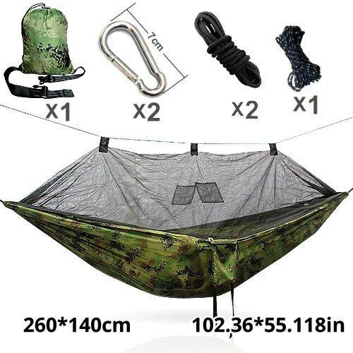 Hamac De Camping Léger Et Portable, Auvent, Bâche Anti-Pluie, Moustiquaire De Camouflage, 210t, Nylon