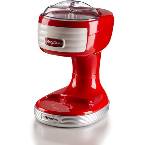 meimieshop-Broyeur De Glace Party Time 76,Machine À Glaçons Et Granités,30W,Broyeur De Glace Avec Panier Amovible,Couvercle Transparent,Jeu De Lames En Acier Inoxydable,30W,Rouge