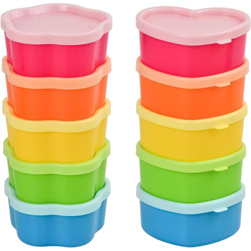 Meimieshop-10 Pièces Petites Boîtes À Encas,Boite Alimentaire Plastique Avec Couvercle,Boîtes À Ingrédients,Récipients De Congélation Pour Stockage De Fruits Alimentaire,Sauces Et Épices