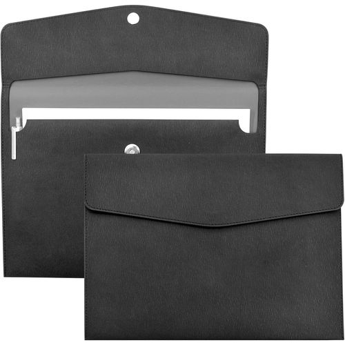Meimieshop-Porte-Documents En Cuir Synthétique,Classeur Rangement,Format A4,Avec Fermeturemagnétique,Noir