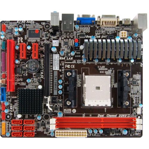 Carte mère Biostar TA75MH2 AMD A75 Socket FM2 DDR3 32GB Micro ATX
