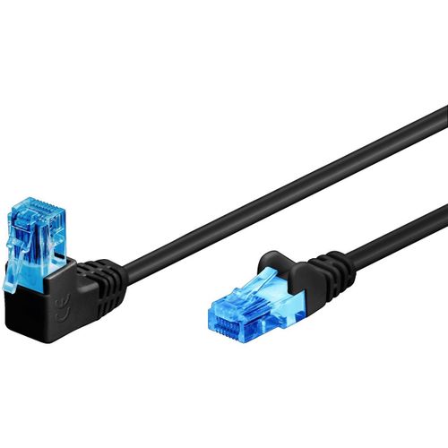 Goobay Câble réseau RJ45 U/UTP Cat. 6A coudé à 90° - 3 m