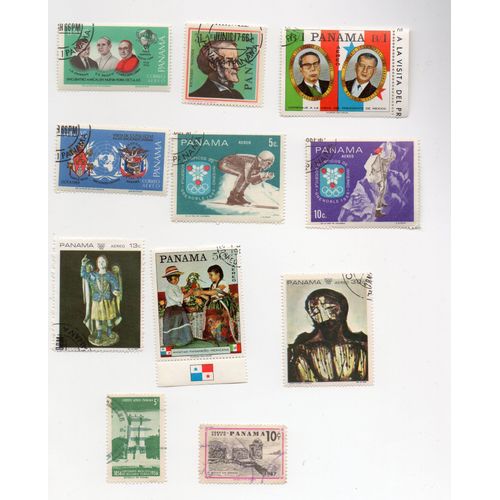 Panama- Lot De 11 Timbres Oblitérés Divers