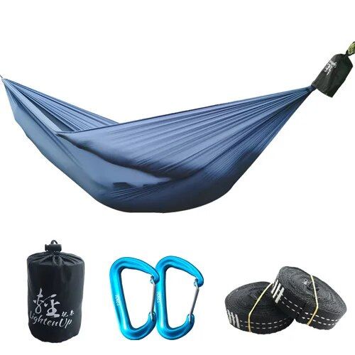 Bleu - Hamac En Nylon 210t De Haute Qualité, Sécurité Durable, Camping Pour Adultes, Plein Air, Sommeil Suspendu, Lit Souple Amovible, Voyage