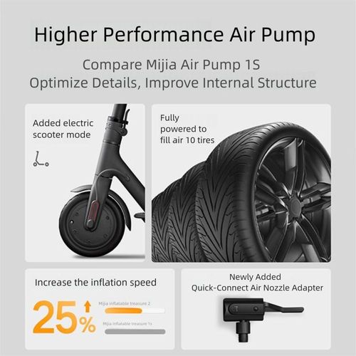 Xiaomi mijia gonflable trésor 2D mini portable voiture gonflable pompe noire