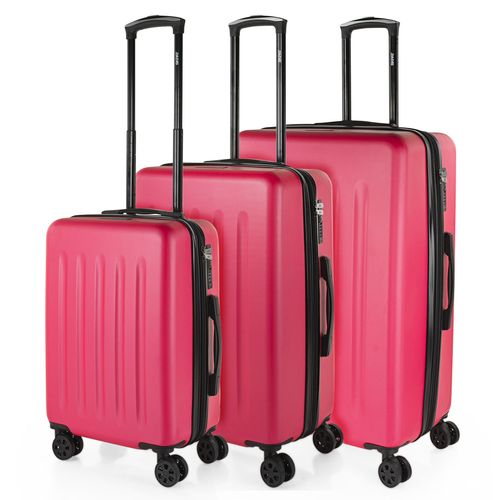 Valises. Lot De Valise Rigides 4 Roulettes - Valise Grande Taille, Valise Soute Avion, Bagages Pour Voyages.Ensemble Valise Voyage. Verrouillage À Combinaison