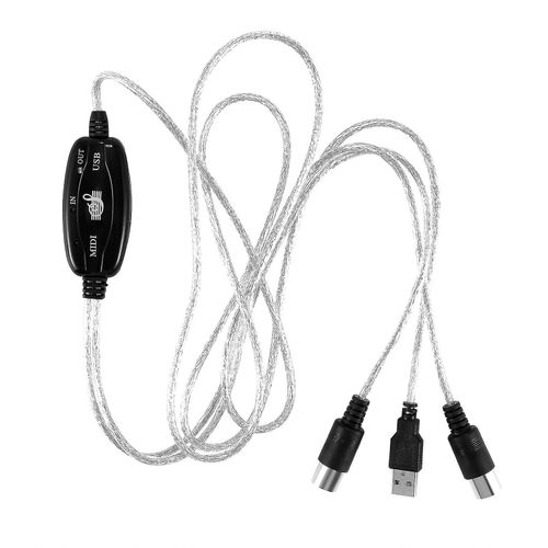 Usb In-Out Midi Câble Convertisseur Pc Vers Musique Clavier Adaptateur Cord-Hao