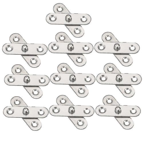10pcs 360 Degrés Rotatif Ménage Porte Charnières En Acier Inoxydable Vers Le Haut Et Vers Le Bas Charnières Emplacement Charnière Caché Meubles Charnière (Argent)-Hao