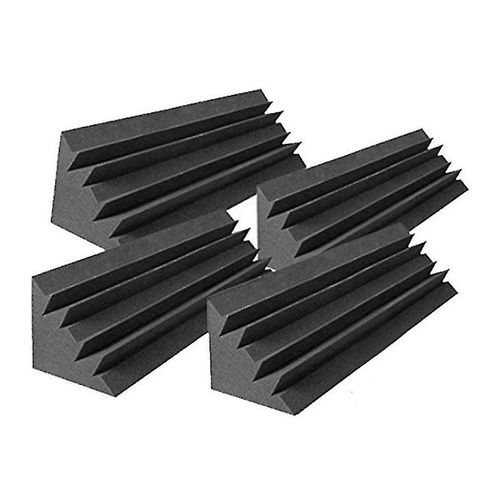 4 Pcs Panneaux Acoustiques Studio Acoustique Mousse Insonorisée, Coin De Bass Trap De Traitement Sonore, Cales De Panneaux Sonores, 12x12x48cm-hy