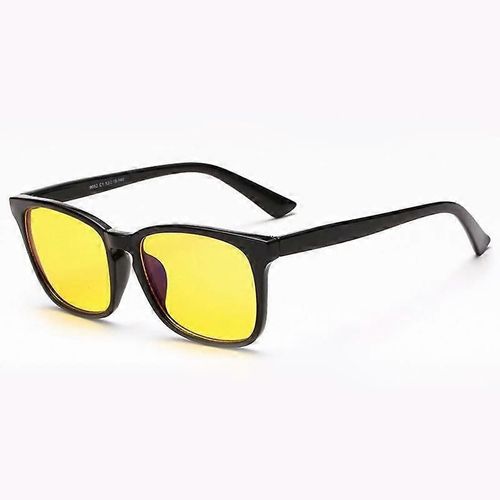 Lunettes De Blocage De La Lumière Bleue Cadre Rectangulaire Noir Élégant Vintage Lunettes De Lecture D'ordinateur Élégantes Pour Femmes Hommes Lentille Jaune