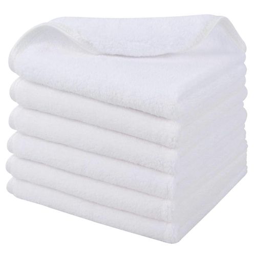 Débarbouillettes En Microfibre Blanc 6 Pack Pour Un Nettoyage En Douceur