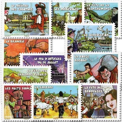 Fêtes Et Traditions De Nos Régions (1) Série Complète Année 2011 Autoadhésifs N° 566 567 568 569 570 571 572 573 574 575 576 577 Yvert Et Tellier