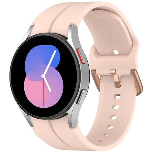 Bracelet Pour Samsung Galaxy Watch 7/6/5/4/3 40mm 42mm 44mm Galaxy Watch 5 Pro 45mm - Réglable Silicone Souple - Rose - Efconnection