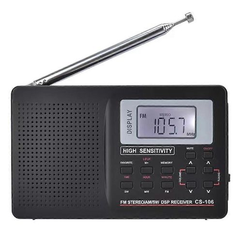 Radio pleine bande Récepteur portable FM/AM/SW Lecteur de musique radio rechargeable