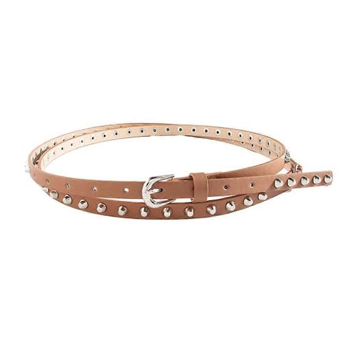 Gothic Rivet Studded Pu Waist Belt Woman Casual Waist Decor Dress Narrow Belts