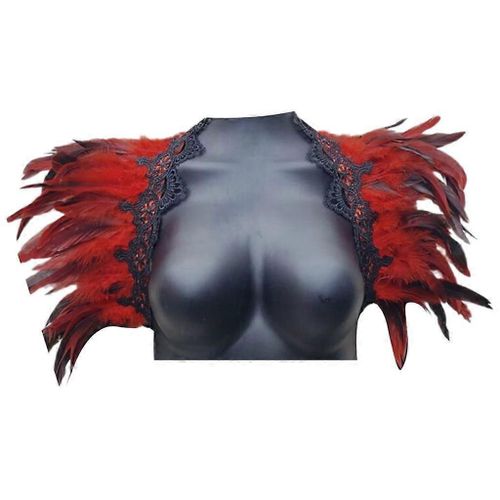 Elegant Feather Scarf For Women Adjustable Shoulder Wrap For Medieval Cosplay