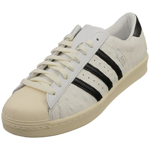 Chaussures Adidas Superstar Vintage Blanche Noir Baskets Classiques
